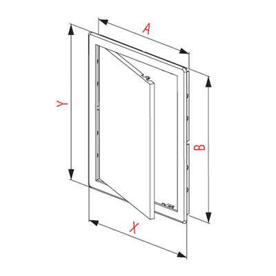 Awenta DT14 szervizajtó 200x300, fehér
