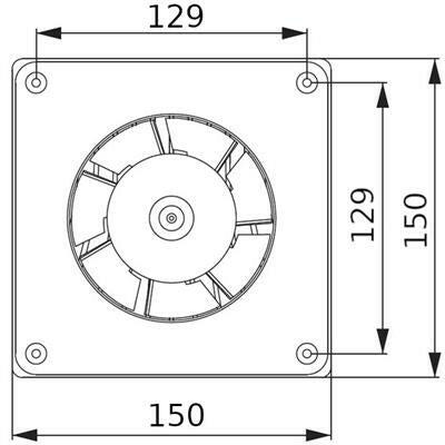 Awenta WA-100T ventilátor időkapcsolóval-1