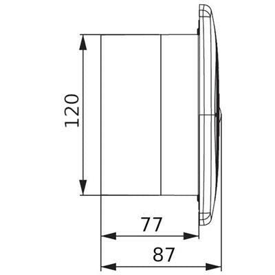 Awenta WA - 120H ventilátor páraérzékelővel (WA120H)