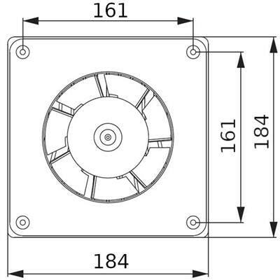 Awenta WA - 150H ventilátor páraérzékelővel (WA150H)
