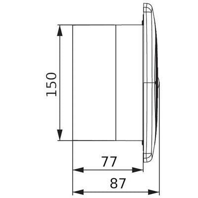 Awenta WA - 150H ventilátor páraérzékelővel (WA150H)