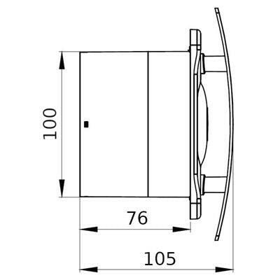 Awenta Escudo WEB100T ventilátor fehér előlappal időkapcsoló-3