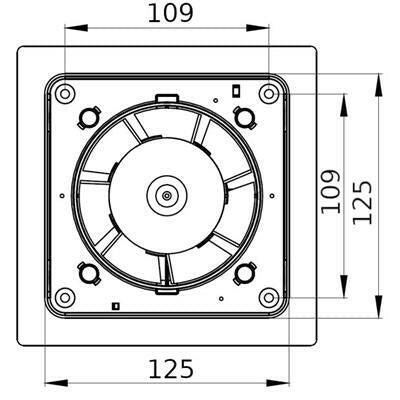 Awenta Escudo WEB100T ventilátor fehér előlappal időkapcsoló-4