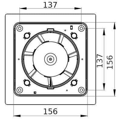 Awenta Escudo ventilátor fehér előlappal időkapcsoló (WEB125T)