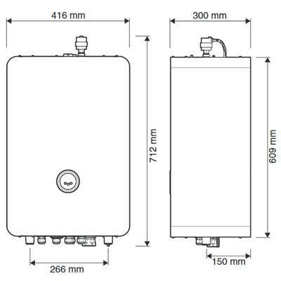 Bosch Tronic Heat 3500 15kW elektromos kazán 6 lépcsős modulációval, max 3bar nyomásra (7738502607)