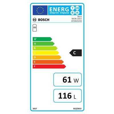 Bosch WSTB 120 O 120 literes indirekt fűtésű tároló, felső bekötés (8718545244)