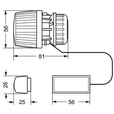 Danfoss termosztátfej gázos távér. RA2982-1