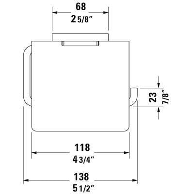 Duravit Karree wc - papír tartó (0099551000)
