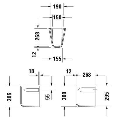 Duravit D - Code szifontakaró (085718000)