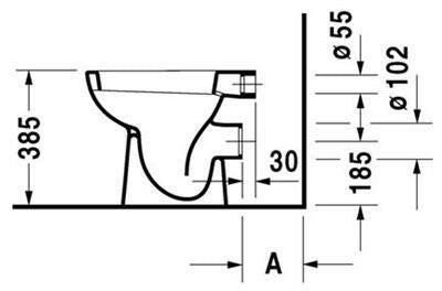 Duravit D - Code WC - csésze álló, hátsó kifolyású, mélyöblítésű (21080900002)