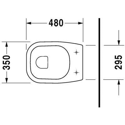 DURAVIT D-Code wc, álló, laposöblítésű, hátsó kifolyású (DR21090900002)-1