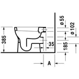 DURAVIT D-Code wc, álló, laposöblítésű, hátsó kifolyású (DR21090900002)-2