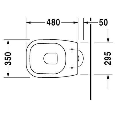 DURAVIT D-Code wc, álló, mélyöblítésű, alsó kifolyású (DR21100100002)-2