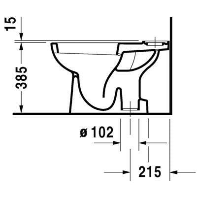 Duravit D - Code monoblokkos WC csésze alsó kifolyású, mélyöblítésű (21110100002)