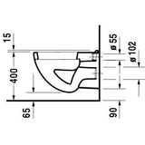 DURAVIT D-Code wc, fali, lapos öblítésű (DR22100900002)-1