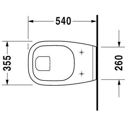 DURAVIT D-Code wc, fali, lapos öblítésű (DR22100900002)-2