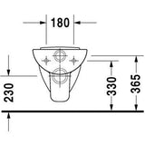 DURAVIT D-Code wc, fali, lapos öblítésű (DR22100900002)-3