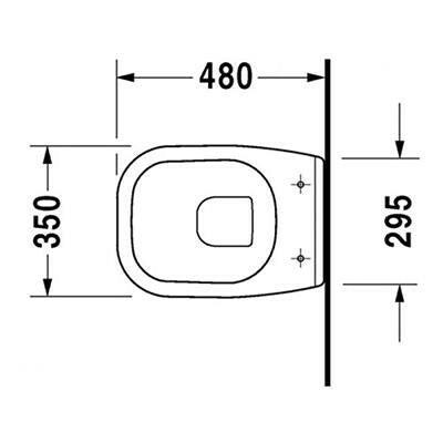 DURAVIT D-Code wc, fali, mély öblítésű, comp. 48 cm (DR22110900002)-1