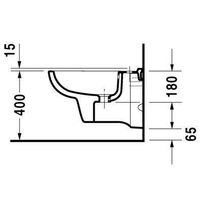 Duravit D - Code bidé fali 1 csaplyukkal (22571500002)