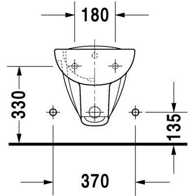 Duravit D - Code bidé fali 1 csaplyukkal (22571500002)