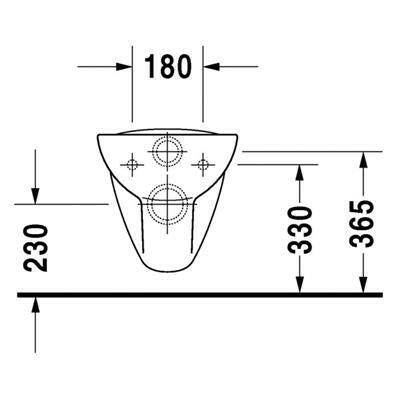 Duravit D - Code WC csésze fali, mélyöblítésű (25350900002)