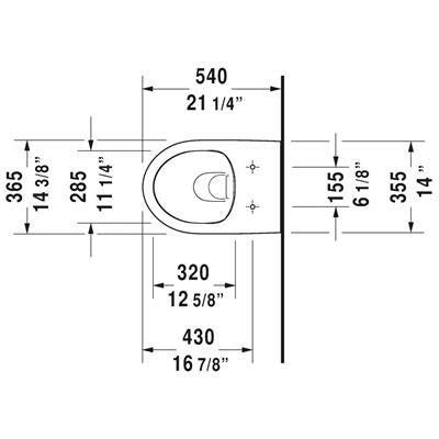 Duravit Durastyle Basic WC perem nélkül, mélyöblítésű, fali (2562090000)
