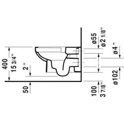 DURAVIT Durastyle Basic WC perem nélkül, mélyöblítésű, fali (2562090000) - kifutó-2