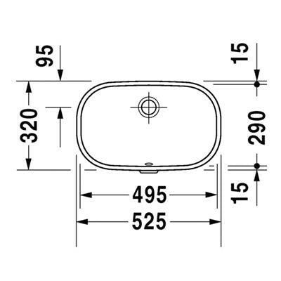 DURAVIT D-Code mosdó, 49x29cm, alulról beépíthető (DR0338490000)-2