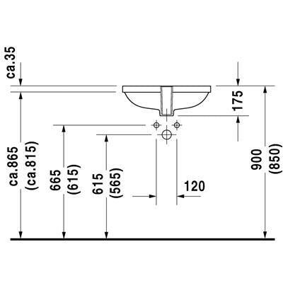 DURAVIT D-Code mosdó, 49x29cm, alulról beépíthető (DR0338490000)-3