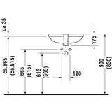 DURAVIT D-Code mosdó, 49x29cm, alulról beépíthető (DR0338490000)-3