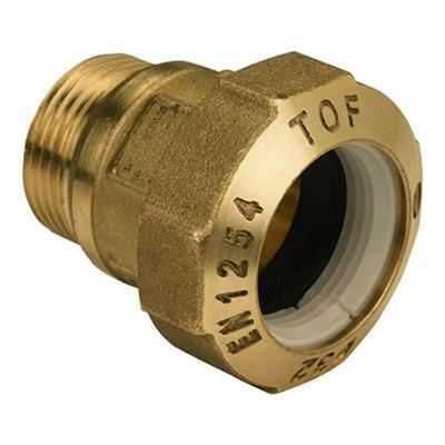 KPE csatlakozó réz KM 20 - 1/2"