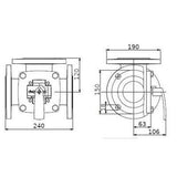 ESBE 3F 80-150 karimás keverőszelep DN 80 3 járatú (11101000)-1