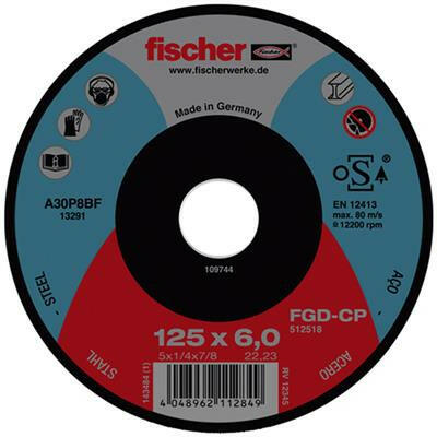 Fischer csiszolókorong 125x6x22,23 FGD-CP-0