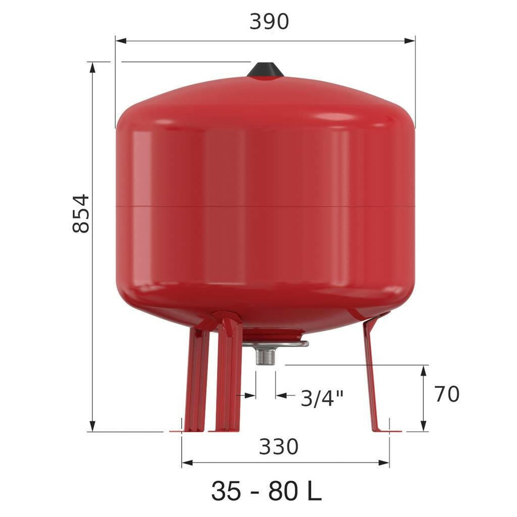 Flamco Baseflex tágulási tartály 80/1,5 (6bar) (25307)