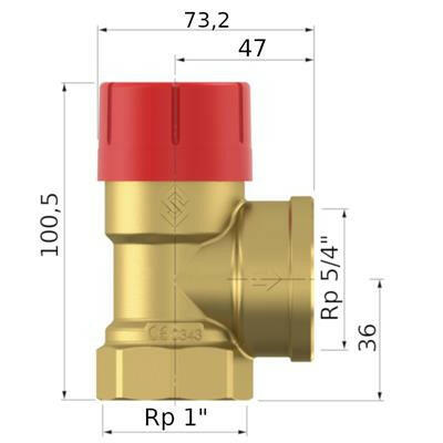 Flamco biztonsági szelep Prescor 1" 4 bar 320 (27040)