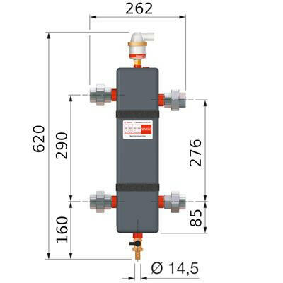 Flamco hidraulikus kombi váltó 1" Flexbalance (28377)