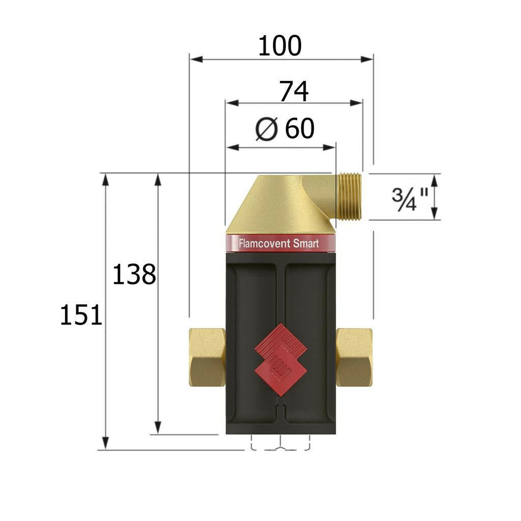 Flamcovent Smart mágneses légleválasztó 3/4"-3