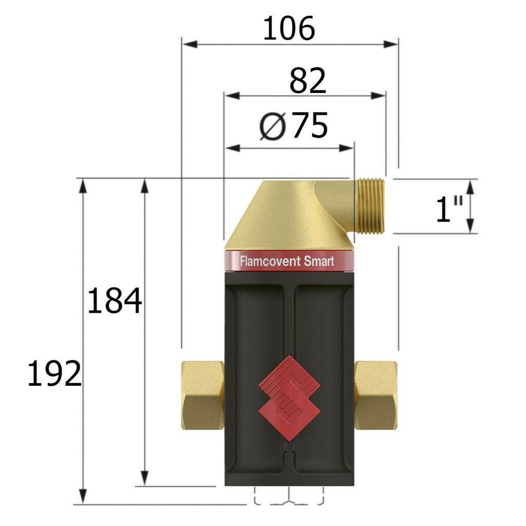 Flamcovent Smart mágneses légleválasztó 1"-3