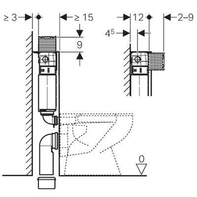 Geberit Omega falsík alatti öblítőtartály 82cm fentről/elölről működtethető (109.040.00.1)