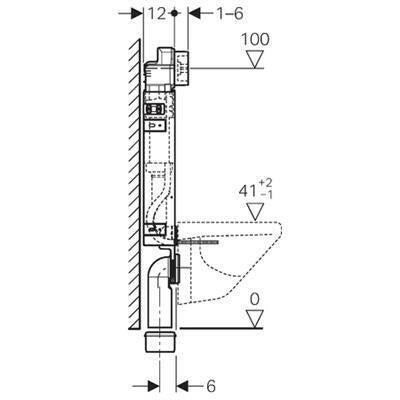 Geberit Kombifix Basic WC - tartály szerelőelem 110.100.00.1