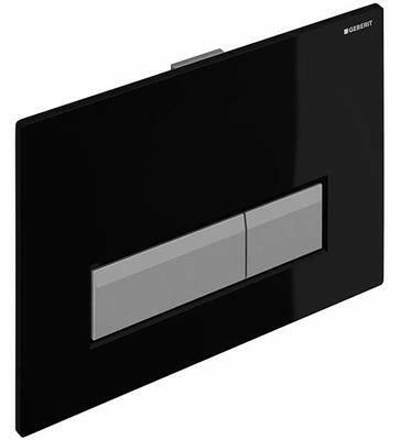 Geberit Sigma40 nyomólap fekete üveg/alumínium DUOFRESH (115.600.SJ.1)