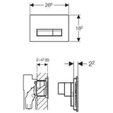 Geberit Sigma40 nyomólapfekete üveg/alumínium DUOFRESH-2