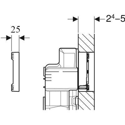 Geberit Sigma60 nyomólap fehér, falsíkba építhető-2