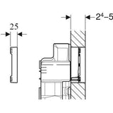 Geberit Sigma60 nyomólap fehér, falsíkba építhető-2