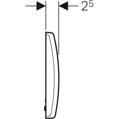 Geberit Basic piszoár infra vezérlés hálózati mattkróm-3