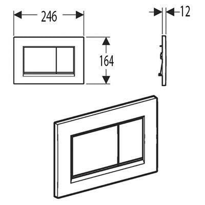 Geberit Sigma30 nyomólap fényes króm/matt króm / fényes króm-1