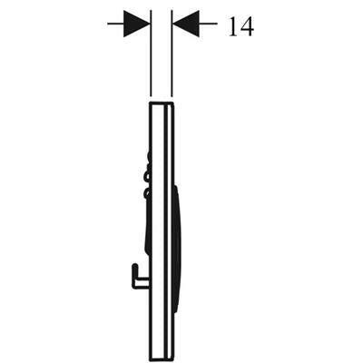 Geberit Sigma21 nyomólap, 2 mennyiséges, fehér - fényes króm (115.884.SI.1)