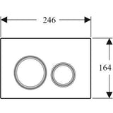 Geberit Sigma21 nyomólap 2 mennyiséges, fekete-fényes króm-1