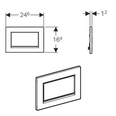 Geberit Sigma30 nyomólap szálcsiszolt króm/fényes króm/szálcsiszolt króm (115.893.KX.1)