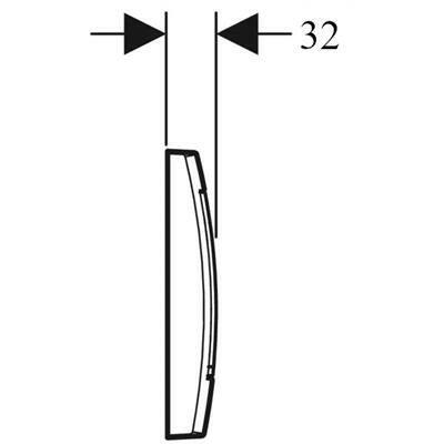 Geberit Twinline30 működtető nyomólap, 2 mennyiséges, fehér (régi Twinline helyett)-2